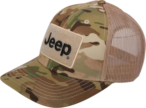 Miniatura 2 de Jeep Texto Logo Camo Patrón Gancho y Bucle Táctico Snapback Sombrero