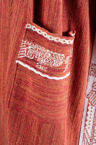 Miniatura 5 de CHEKANKA SAN Chaleco unisex KAN IvoryShedron Chaleco oversize de diseño mexicano con raíces étnicas