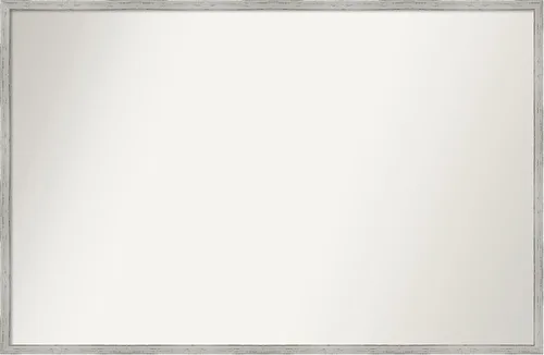 Miniatura 936 de Amanti Art Espejo de baño blanco para sobre el fregadero, 32 x 45 pulgadas, espejo de tocador rectangular blanco esbelto, marco de madera moderno