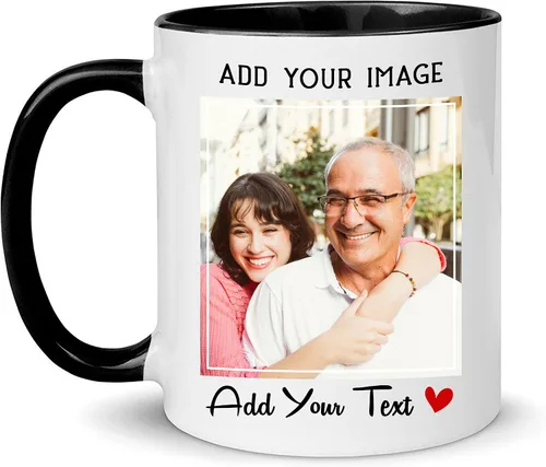 SANTANNA Taza personalizada con foto con nombre (foto de memoria increíble)
