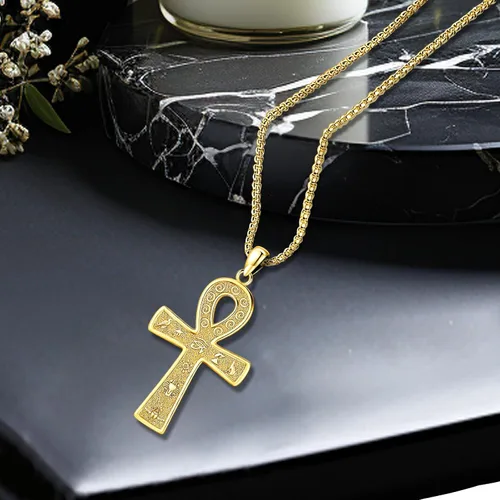 Miniatura 12 de Collar de pentagrama de plata de ley con triple luna, diosa celta, nudo celta, nudo de brujas, Ankh, sol y luna, Hécate, lilith, Santa Muerte
