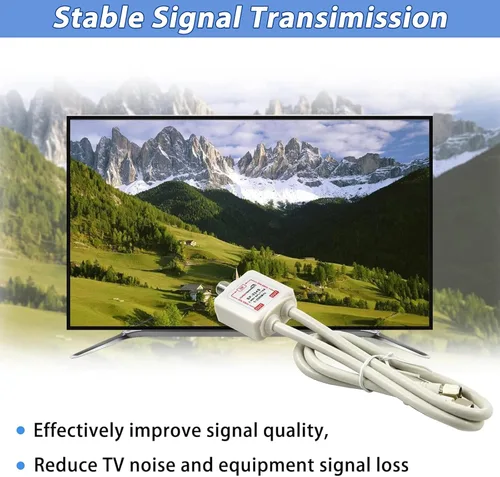 Miniatura 3 de Divisor de satélite de 5 a 2500 MHz, divisor CATV de 2 vías con cable coaxial RG6 y 2 conectores, para alimentación de paso a LNB, mejora la calidad
