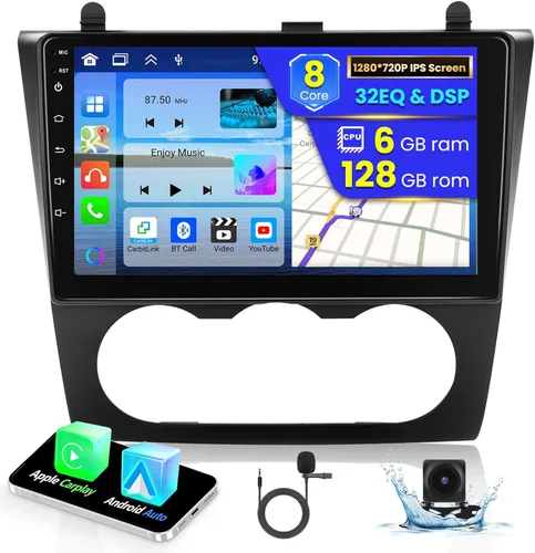 Miniatura 10 de Estéreo de coche HiFi Android 15 para Nissan Altima 2008-2012 Manual A/C, [2+64G] Hikity 9 pulgadas pantalla táctil Radio de coche inalámbrico