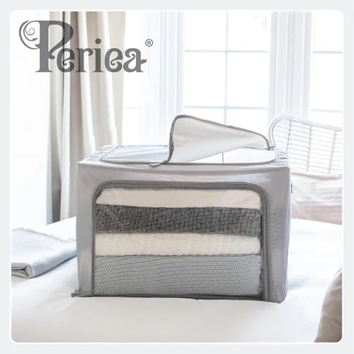 Miniatura 2 de Periea Beau - Paquete de 2 cajas de almacenamiento de 74 L (20.9 x 15.7 x 13.8 in), plegables y apilables de tela, bolsas de almacenamiento