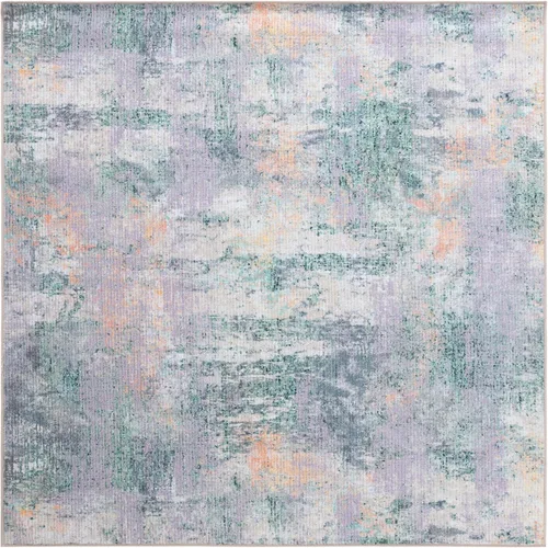 Miniatura 9 de SAFAVIEH Sequoia Collection - Alfombra para pasillo, 2 pies 2 pulgadas x 9 pies, verde y morado, diseño abstracto moderno, no desprende pelusa