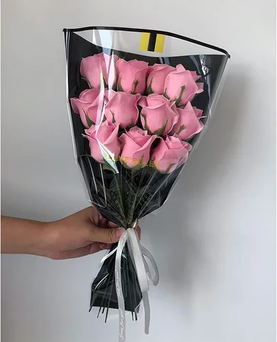 Miniatura 4 de TMXAOK 50 hojas de bolsas de ramo de flores de celofán transparente para ramo de floristería, suministros de arreglos florales, bolsas de envoltura