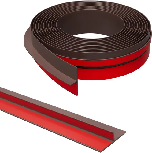 Miniatura 7 de Elvone Tope de puerta en forma de T, tira de sellado de silicona de 1.37 pulgadas x 20 pies para huecos de ventanas, burlete para ducha, color negro
