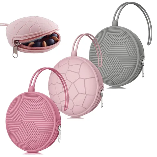 Miniatura 11 de Juego de 4 fundas para chupetes, 2 fundas portátiles de silicona para bolsas de pañales, carrito de bebé con 2 cajas transparentes