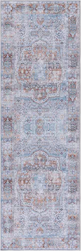 Miniatura 3 de SAFAVIEH Tucson Collection - Alfombra lavable de 2 pies 6 x 8 pies, color beige y resistente al óxido, antideslizante, ideal para zonas de alto