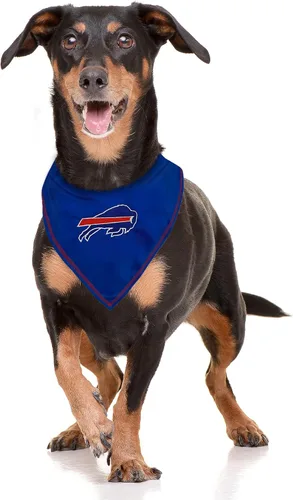 Miniatura 3 de Pets First NFL Buffalo Bills Banda Anudable para Mascotas, Pequeño/Mediano. Bandana, Bufanda y Babero para Perro y Gato. La Bandana Definitiva