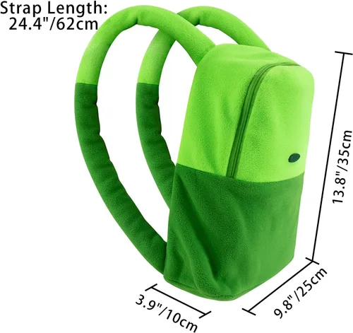 Miniatura 3 de DAZCOS Mochila de cosplay con bolsa verde para disfraz de anime (verde)