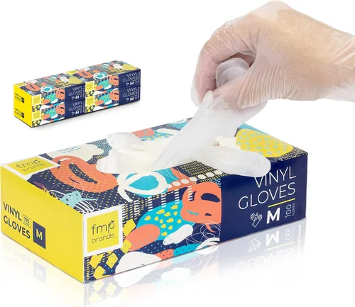 Miniatura 13 de Fit Meal Prep Paquete de 100 guantes desechables de vinilo para preparación de alimentos, sin látex, sin polvo, ideales para cocina, baño, hogar