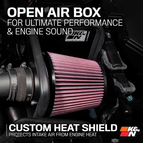 Miniatura 6 de K&N Sistema de admisión de aire frío: Filtro de aire de alto flujo, aumenta el rendimiento y la aceleración: Compatible con Acura/Honda 2023-2025