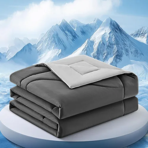 Miniatura 13 de Edredón Refrescante Tamaño Twin, Manta Refrescante de Doble Cara para Personas que Duermen con Calor y Sudores Nocturnos, Manta de Hielo