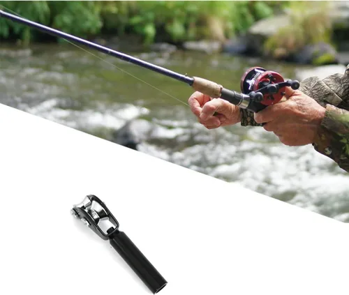 Miniatura 5 de heyous Rodillo de pesca de acero inoxidable con punta de guía superior caña de pescar para barco de mar, pesca Trolling, negro