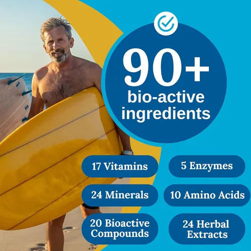 Miniatura 3 de Xtendlife Total Balance Multivitamínico prémium para hombre para la salud inmunológica, cardíaca, digestiva y celular, apoyo diario extra fuerte