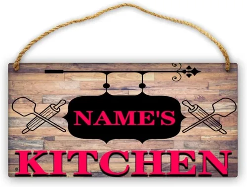 Miniatura 14 de Letrero de cocina de madera personalizado con sazonado con amor, accesorios de cocina, decoración de pared, regalos
