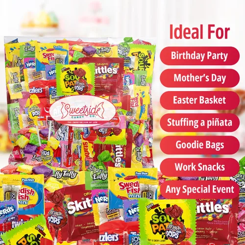 Miniatura 6 de Dulces a Granel Envueltos Individualmente - Parade Kid's Dream, 5 libras de Bolsa de Mezcla Variada para Fiestas Envueltas Individualmente, Dulces
