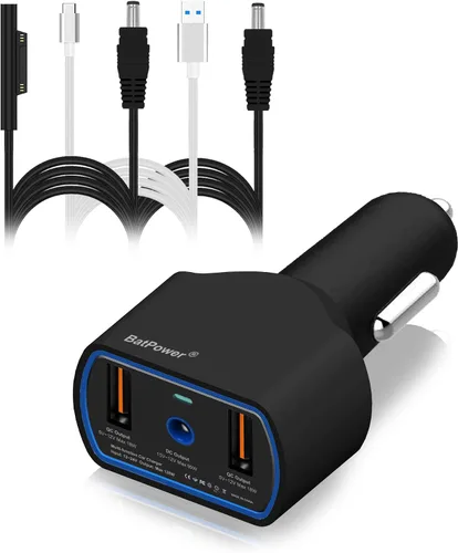 Miniatura 8 de BatPower CCS2 - Cargador de coche para computadora portátil de alta potencia, 120 W, compatible con Microsoft Surface Book Laptop 4 3 2 1 Surface