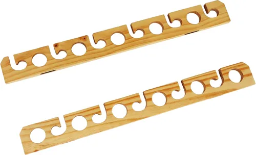Miniatura 2 de Old Cedar Outfitters Soporte para caña de pescar de pino macizo para almacenamiento en pared y techo (pared/techo)