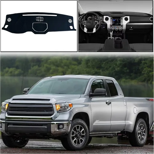 Miniatura 6 de Cubierta de tapete para salpicadero, consola central interior personalizada compatible con Toyota Tundra 2014, 2015, 2016, 2017, 2018, 2019, 2020