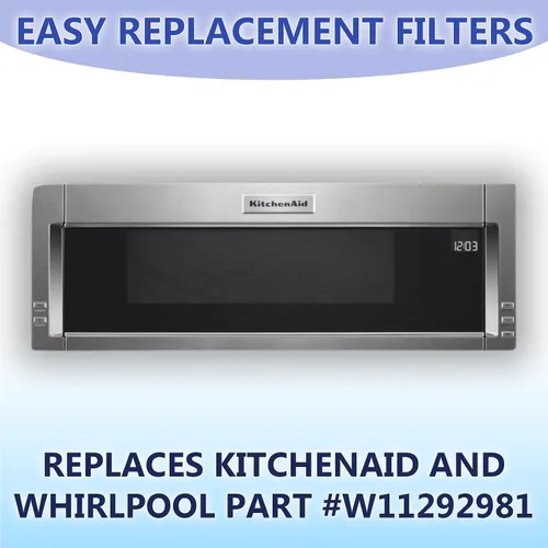 Miniatura 6 de W11282981 - Filtro de carbón para microondas, hidromasaje y KitchenAid 2-pack pre-cut replacement; snaps into over-the-range hood vents; absorbs
