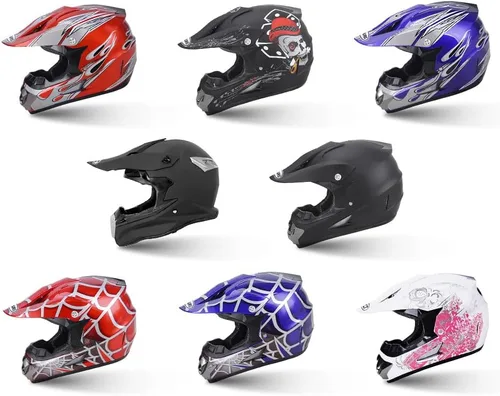 Miniatura 6 de OUMURS Casco de motocross para adultos con gafas, guantes y máscara, casco de motocross ATV unisex para adultos, hombres y mujeres, visera solar