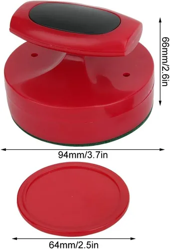Miniatura 5 de Discos de repuesto de hockey de aire rojo y porteros deslizantes para mesas de juego, empujadores de hockey de aire, juego de empujador deslizante