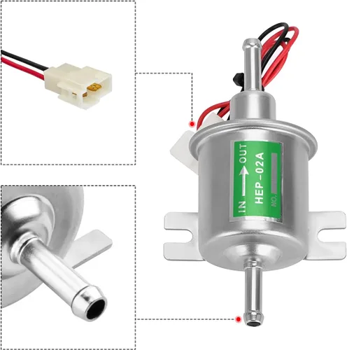 Miniatura 5 de BESULEN Bomba de combustible eléctrica, bomba de transferencia de combustible de baja presión resistente de 12 V, bomba de combustible diésel de gas