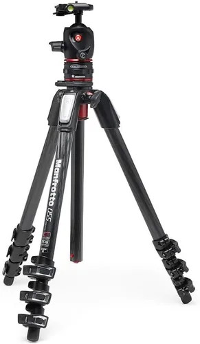 Miniatura 8 de Manfrotto Kit Trípode de 3 secciones, trípode para cámara con cabezal de 3 vías en aluminio con sistema de liberación rápida de movimiento, kit