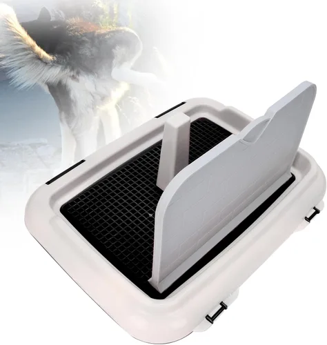 Miniatura 7 de Bandeja para orinal para perros para interiores, soporte para almohadilla de caniche en miniatura, orinal de plástico antideslizante para perros
