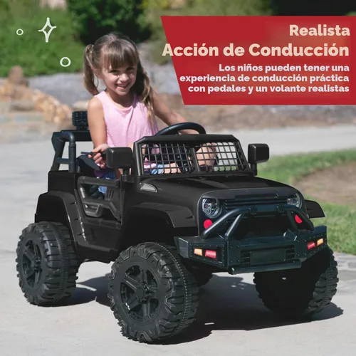 Miniatura 2 de Best Choice Products Camión de juguete de 12 V para niños con control remoto para padres, suspensión de resortes, luces LED, puerto AUX - Negro