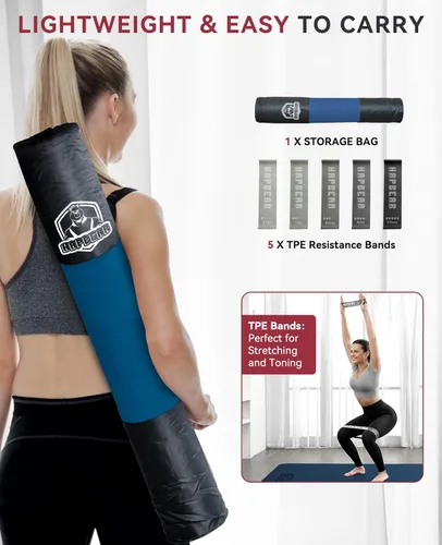 Miniatura 7 de HAPBEAR Large Yoga Mat - 72"x36"x6mm (1/4 inch), Extra Wide Non-Slip Exercise Mat for Home Workout, Yoga, Pilates & Stretching, Durable & Azul