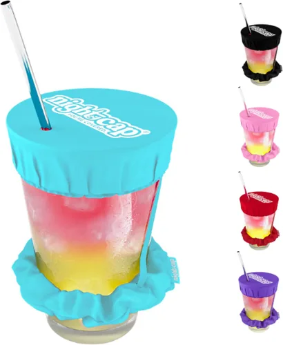 Miniatura 10 de Nightcap Coletero Cubrevasos - El Coletero Reutilizable para Prevención de Adulteración de Bebidas Como se Vio en Shark Tank Negro