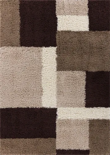 Miniatura 7 de Well Woven Madison Shag Cubes - Alfombra moderna negra de 5 pies 3 pulgadas x 7 pies 3 pulgadas Negro
