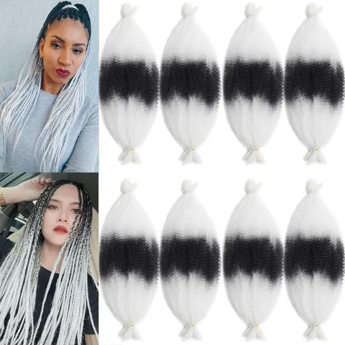 Miniatura 31 de Marley Twist - Cabello trenzado de 10 pulgadas, cabello trenzado preseparado y afro trenzado, 8 paquetes para rastas sintéticas desgastadas