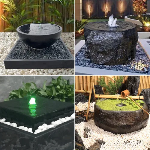 Miniatura 6 de Rocas de río negras pulidas naturales de 1-2.2 pulgadas, guijarros negros pulidos de 20 libras para paisajismo de jardín. Rocas decorativas de río
