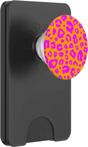 Miniatura 6 de PopSockets intercambiables PopGrip con diseño de leopardo de guepardo y naranja