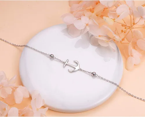 Miniatura 8 de Tobillera de plata de 925 para mujer, chica, para uso bohemio, playa, ajustable, para regalo de cumpleaños