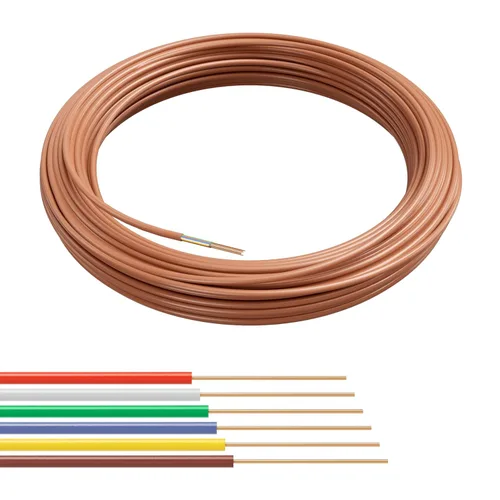 Miniatura 9 de Cable The Cimple Co para termostato, color café, cobre macizo calibre 18, conductor, certificación CL2 UL, CMR nominal CL3, residencial, comercial e