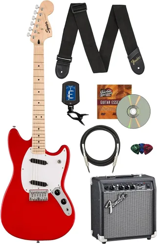 Miniatura 18 de Fender Squier Sonic Telecaster - Paquete California Blue con afinador, correa, púas y DVD de guitarra Austin Bazaar Azul (California Blue)