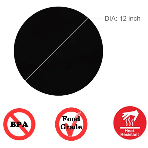 Miniatura 2 de Tapete de silicona para microondas de 12 pulgadas, tapete giratorio antiadherente para cocina, tapete multiusos resistente al calor, paquete de 2