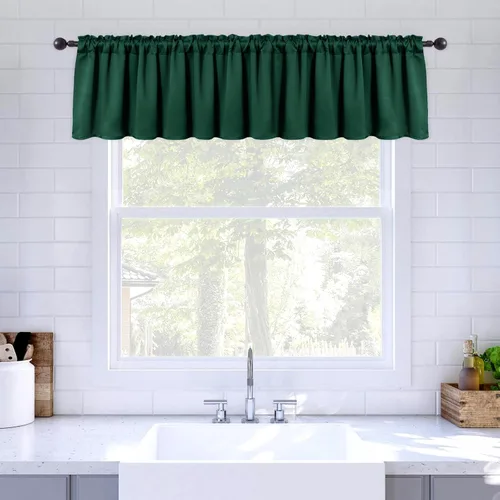 Miniatura 15 de MIULEE Cenefa opaca con bolsillo para cortinero, con aislamiento térmico, cortina corta para ventana pequeña y dormitorio, 42 x 18 pulgadas, 1 Beige