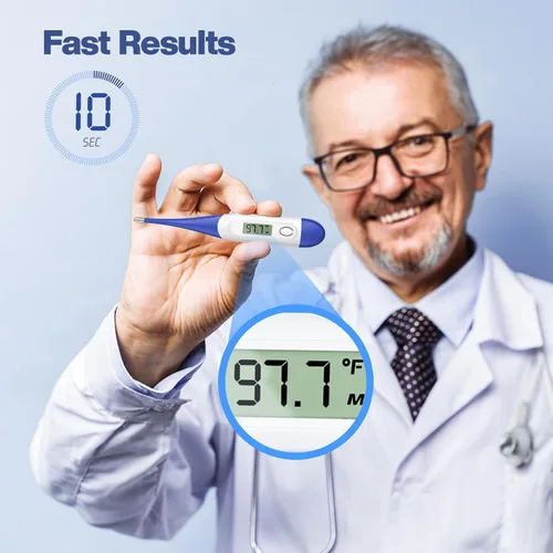 Miniatura 3 de Boncare Termómetro digital de 10 segundos para adultos y niños, termómetro rectal preciso y seguro para bebé con alarma de fiebre, termómetro oral