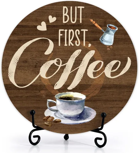 Miniatura 9 de Letrero de Jesús de madera, decoración cristiana de café para estación de barra en el hogar, regalo religioso para amantes, decoración rústica