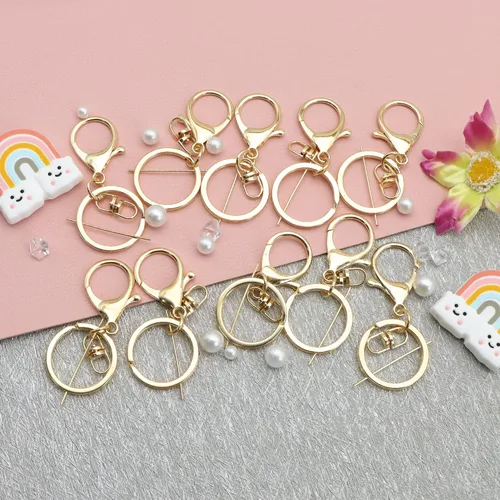 Miniatura 6 de 10 piezas de cierres giratorios de langosta con cadena de extensión, llavero de gancho para llavero para hacer joyas, encontrar llaveros