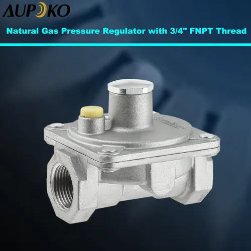 Miniatura 2 de Regulador de parrilla de gas natural Aupoko 1/2"-14NPT Reguladores de gas LP, presión de entrada: 1/2" PSIG, presión de salida LPG 5" W.C