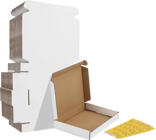 Miniatura 33 de HORLIMER Paquete de 40 cajas de envío de 5 x 5 x 5, caja de cartón corrugado blanco para correo, embalaje, pequeñas empresas