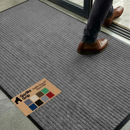 Miniatura 30 de GORILLA GRIP Tapete impermeable para puerta de protección de tráfico, tapetes de entrada resistentes, respaldo fuerte, alfombras comerciales