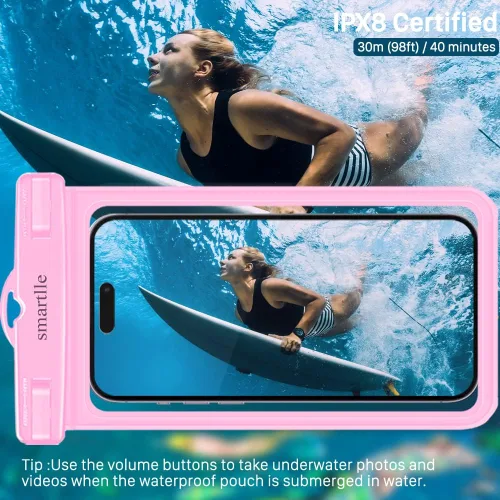 Miniatura 3 de Funda impermeable para teléfono, paquete de 2, bolsa seca para teléfono celular para iPhone 14, 13, 12, 11 Pro Max, XS Plus XR, Galaxy S23 S22 S21